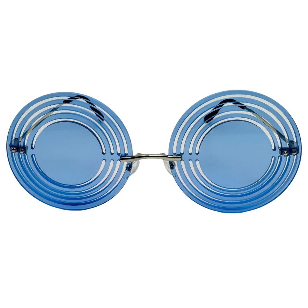6091 | Blue Round Novelty Sunglasses
